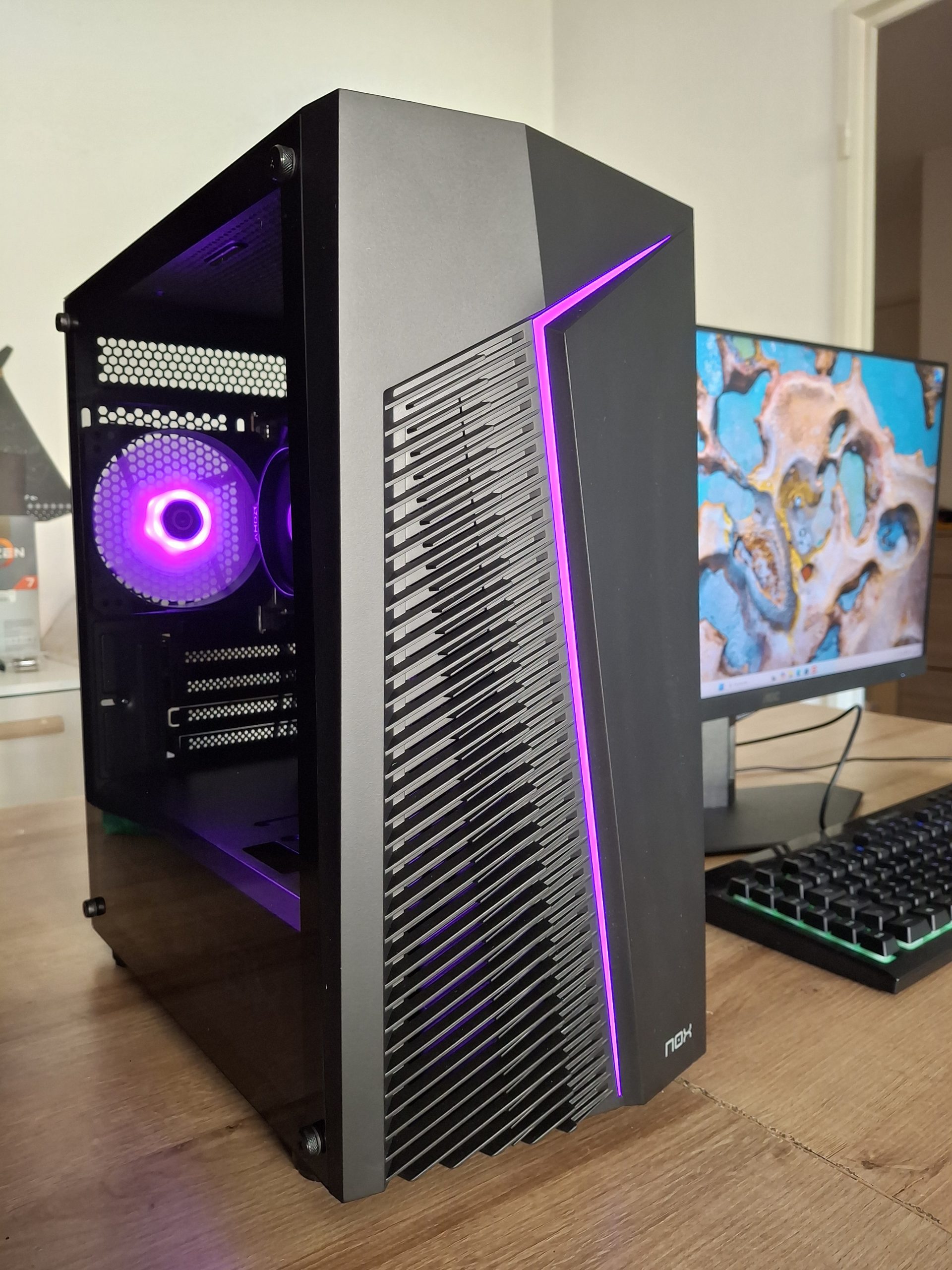 PC gaming evolutif | Ryzen 5 5600 G Vega | 500 Go SSD NVme | 16 Go DDR4 | Windows 11 | Garantie 6 mois | Facture